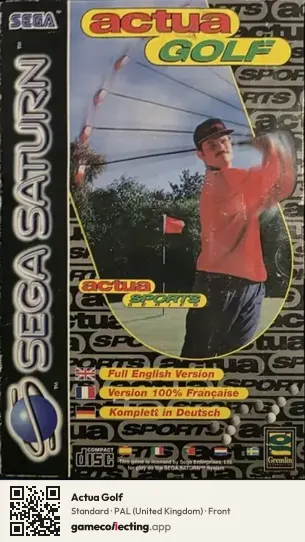 Actua Golf Sega Saturn, United Kingdom box front