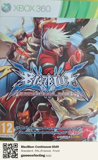 BlazBlue: Continuum Shift Xbox 360, France box front