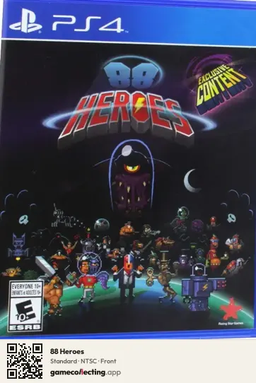88 Heroes PlayStation 4, NTSC box front