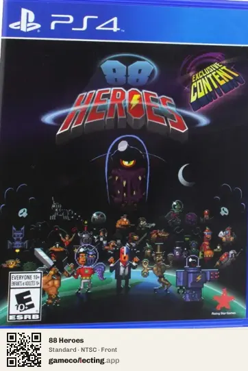 88 Heroes PlayStation 4, NTSC box front