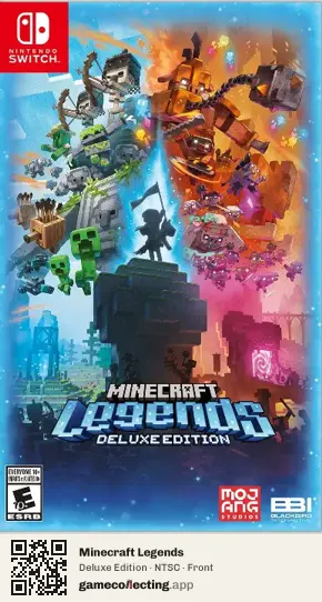 Minecraft Legends Nintendo Switch, NTSC box front