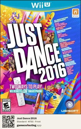 Just Dance 2016 Nintendo Wii U, NTSC box front