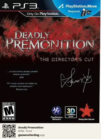 Deadly Premonition PlayStation 3, NTSC box front