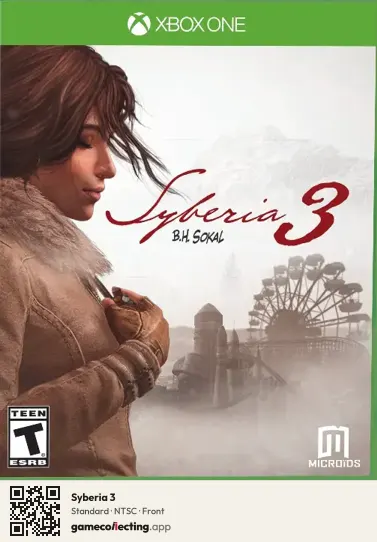 Syberia 3 Xbox One, NTSC box front