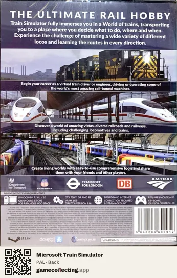 Microsoft Train Simulator Computer, PAL box back
