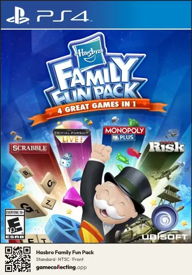 Hasbro Family Fun Pack PlayStation 4, NTSC box front