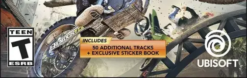 Trials Rising, the ESRB box on its front