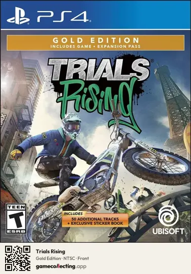 Trials Rising PlayStation 4, NTSC box front