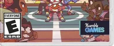 Dodgeball Academia, the ESRB box on its front