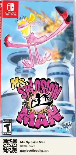 Ms. Splosion Man Nintendo Switch, NTSC box front