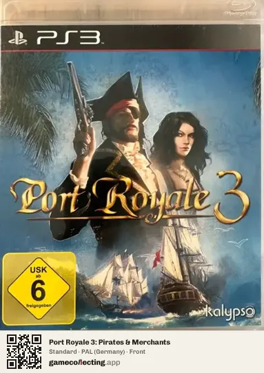 Port Royale 3: Pirates & Merchants PlayStation 3, Germany box front