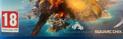Just Cause 3, the PEGI square on its front
