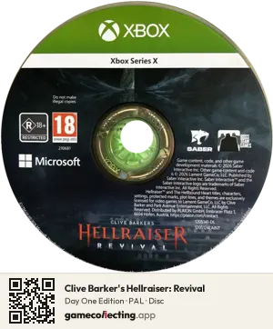 Clive Barker's Hellraiser: Revival Xbox Series X, PAL disc
