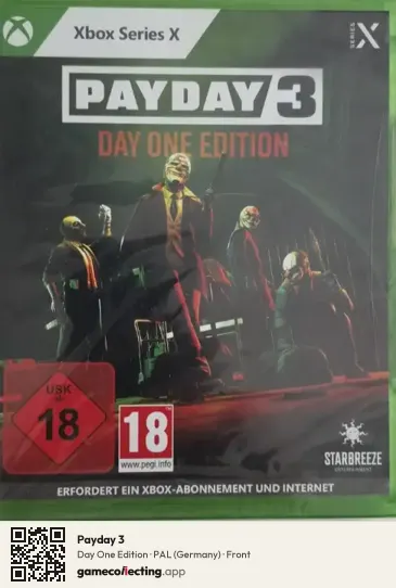 Payday 3 Xbox Series X, Germany box front