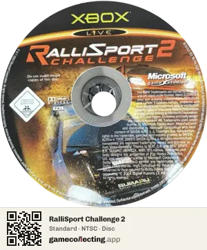 RalliSport Challenge 2 Xbox, NTSC disc