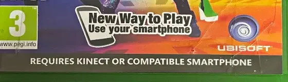 Just Dance 2017, the PEGI square on its front