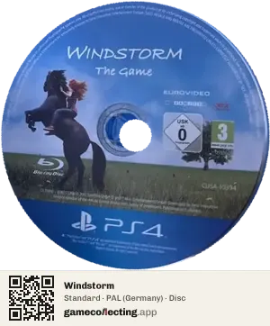 Windstorm PlayStation 4, PAL disc