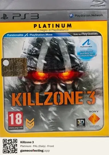 Killzone 3 PlayStation 3, Italy box front