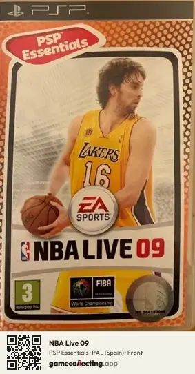 NBA Live 09 PlayStation Portable, Spain box front