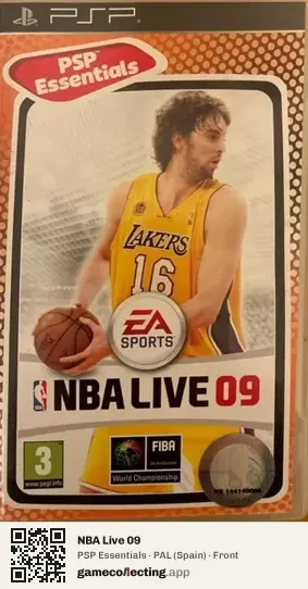 NBA Live 09 PlayStation Portable, Spain box front