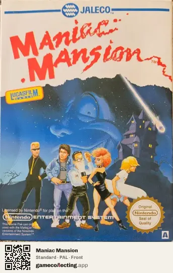 Maniac Mansion Nintendo Entertainment System, PAL box front