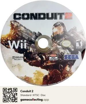Conduit 2 Nintendo Wii, NTSC disc