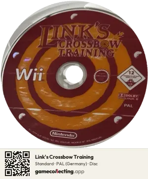 Link's Crossbow Training Nintendo Wii, PAL disc