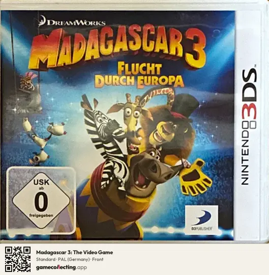 Madagascar 3: The Video Game Nintendo 3DS, Germany box front