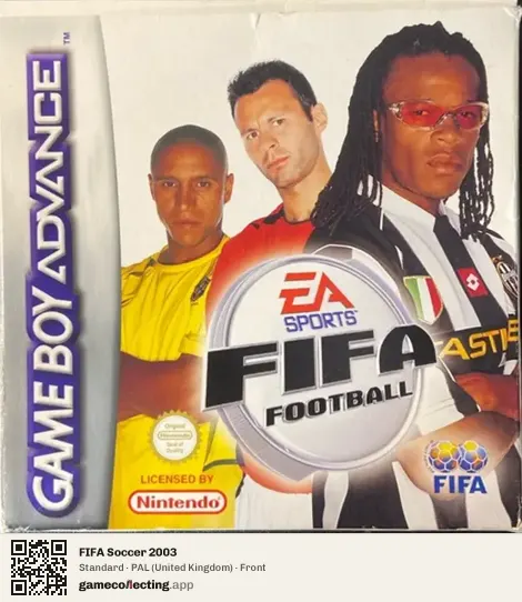 FIFA Soccer 2003 Game Boy Advance, United Kingdom box front