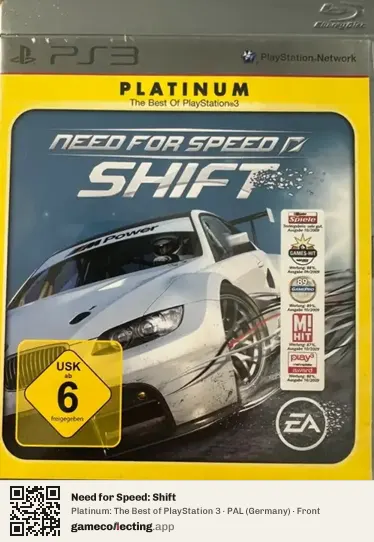 Need for Speed: Shift PlayStation 3, Germany box front