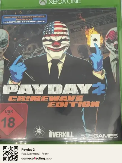 Payday 2 Xbox One, Germany box front