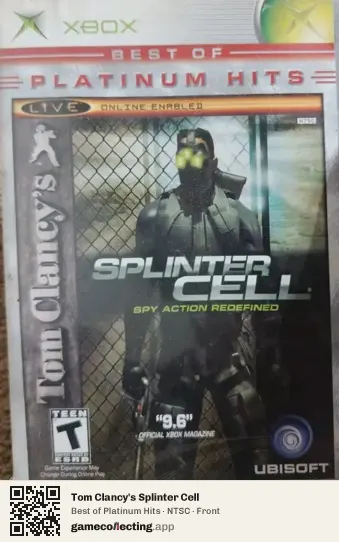 Tom Clancy's Splinter Cell Xbox, NTSC box front