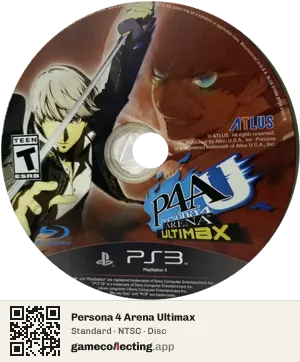 Persona 4 Arena Ultimax PlayStation 3, NTSC disc