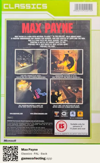 Max Payne Xbox, PAL box back
