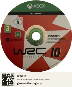 WRC 10 Xbox Series X, PAL disc