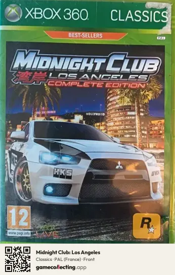Midnight Club: Los Angeles Xbox 360, France box front