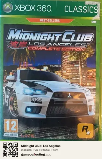 Midnight Club: Los Angeles Xbox 360, France box front