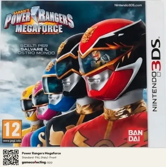 Power Rangers Megaforce Nintendo 3DS, Italy box front