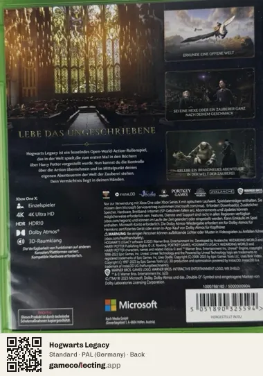 Hogwarts Legacy Xbox One, Germany box back