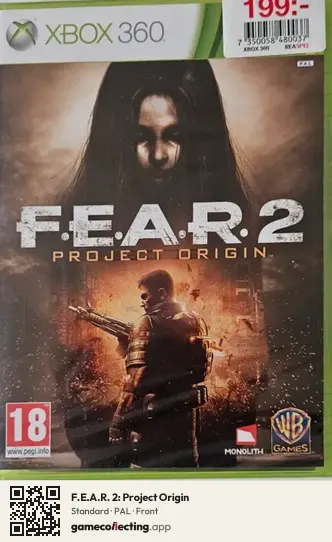 F.E.A.R. 2: Project Origin Xbox 360, PAL box front