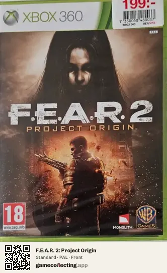 F.E.A.R. 2: Project Origin Xbox 360, PAL box front