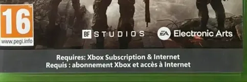 Battlefield 6, the PEGI square on its front