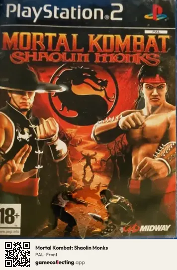 Mortal Kombat: Shaolin Monks PlayStation 2, PAL box front