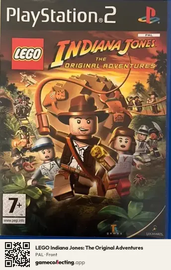 LEGO Indiana Jones: The Original Adventures PlayStation 2, PAL box front