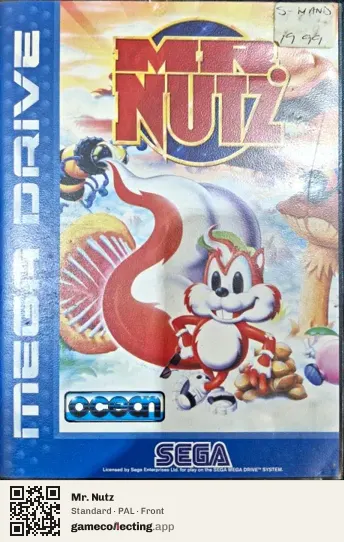Mr. Nutz Sega Mega Drive / Genesis, PAL box front
