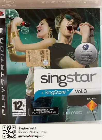 SingStar Vol. 3 PlayStation 3, Italy box front