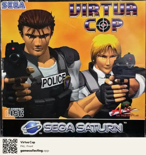 Virtua Cop Sega Saturn, PAL box front