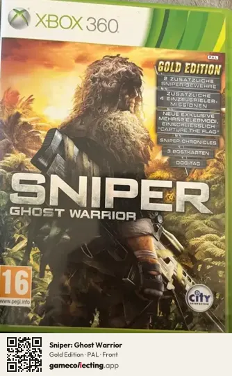 Sniper: Ghost Warrior Xbox 360, PAL box front