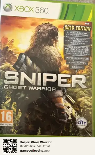 Sniper: Ghost Warrior Xbox 360, PAL box front