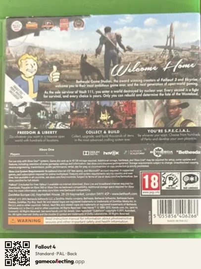 Fallout 4 Xbox One, PAL box back